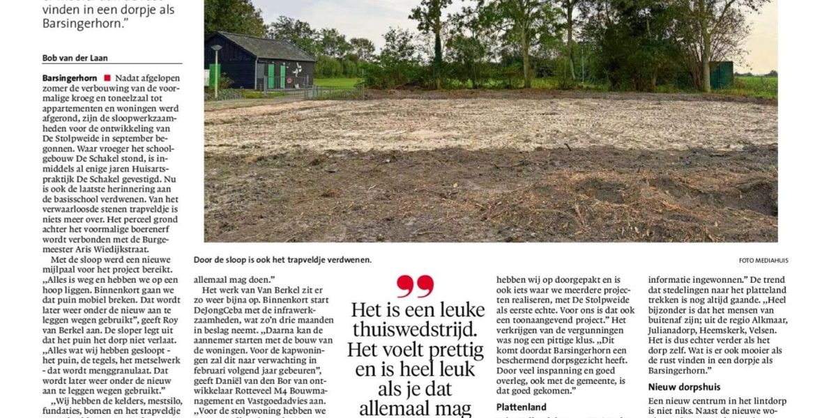 barsingerhorn nieuwbouw rotteveel m4